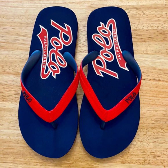 Polo by Ralph Lauren Shoes | Polo by Ralph Lauren Mens Thong Slippers | Color: Blue/Red | Size: 8 | Eyezmontoya's Closet